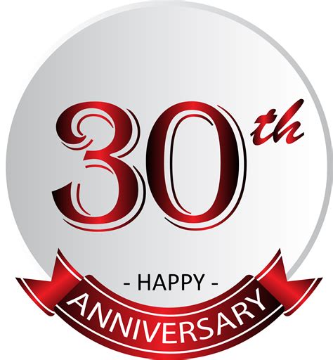 30th anniversary celebration label 13836169 PNG