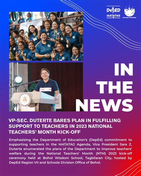 VP-Sec. Duterte bares plan in fulfilling support to teachers in 2023 National Teachers’ Month ...