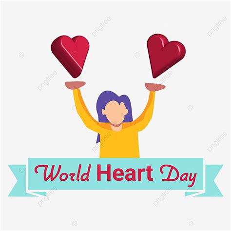 World Heart Day Vector Design Images, 3d Heart World Day Flat Illustration, World Heart Day ...