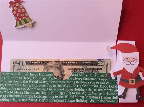 Christmas Money/Gift Card, Green, Merry Christmas, Happy Holidays, More ...