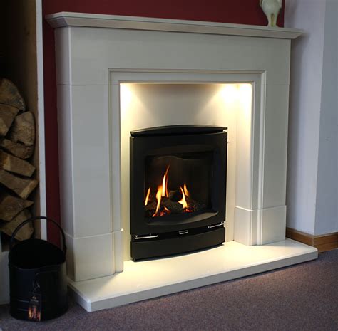 Showroom fire of the day: the Gazco Logic HE inset log-effect gas fire with Vogue front. It's ...