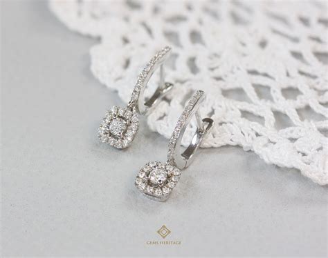 Halo Diamond Earrings – Gems Heritage