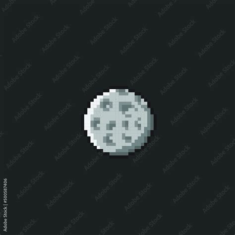 full moon in pixel art style Stock Vector | Adobe Stock