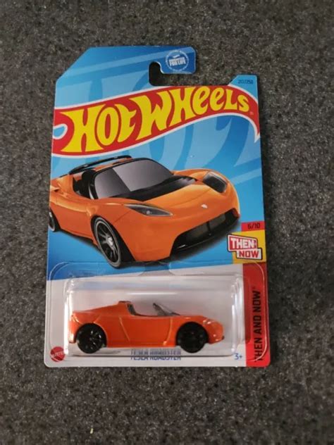 HOT WHEELS TESLA Roadster Orange Then and Now 2023 M Case $3.00 - PicClick