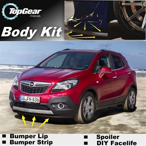 Bumper Lip Deflector Lips For Opel Mokka For Buick Encore For Vauxhall Mokka Front Spoiler Skirt ...