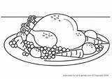 Thanksgiving Dinner Coloring Pages sketch template