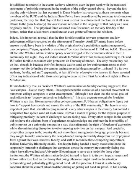 Open Letter from IUB Faculty President Colin R. Johnson calling for Whitten to resign : r ...