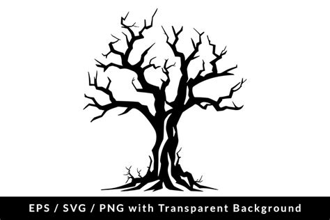 Halloween Tree Silhouette SVG EPS PNG Graphic by Formatoriginal · Creative Fabrica