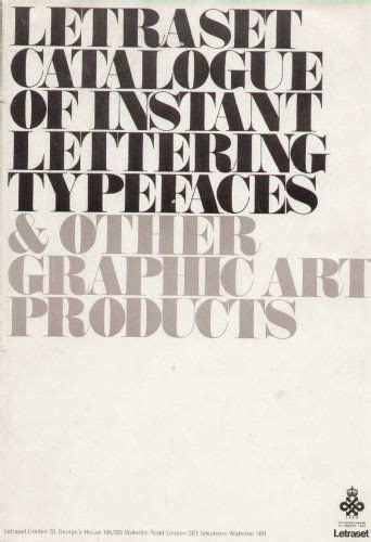 Letraset Catalogue of Instant Lettering Typefaces & Other Graphic Art Products: Amazon.co.uk ...