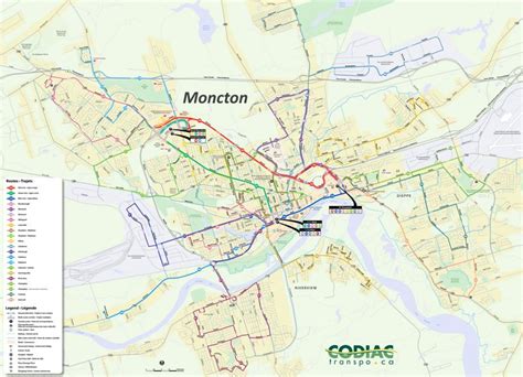 Moncton Transport Map - Ontheworldmap.com