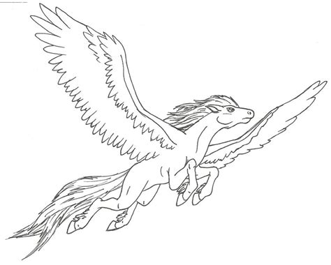 Flying Unicorn Drawing at GetDrawings | Free download