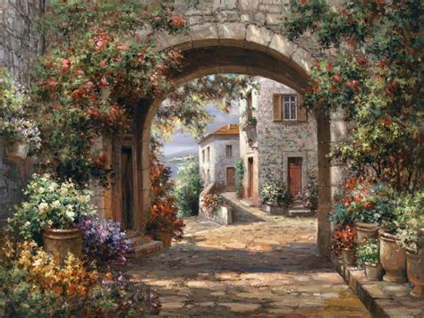 Beautiful Tuscany Gardens - Bing | Tuscan art, Italy painting ...