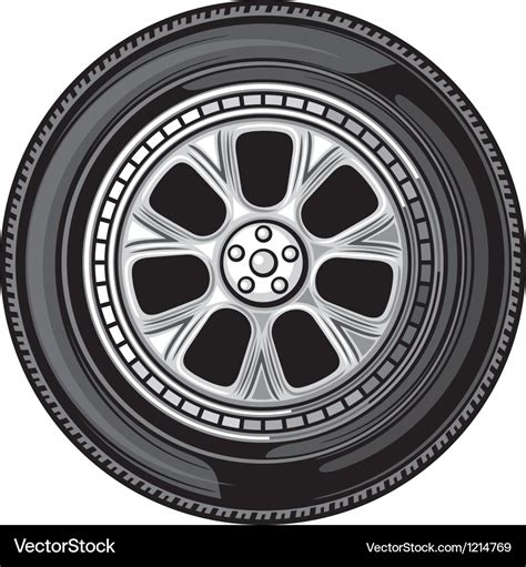 Wheel-tyre Royalty Free Vector Image - VectorStock