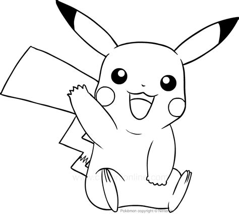 Pikachu Drawing Printable