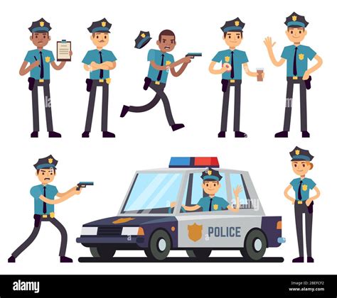 Police woman policewoman car Stock Vector Images - Alamy