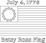 Betsy Ross 1776 Flag Picture to Color