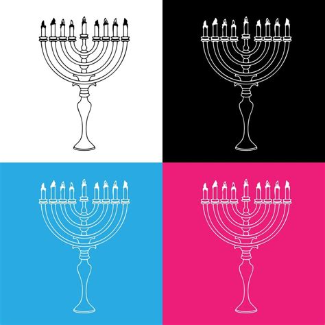 Hanukkah candles drawing vector for websites, printing and others ...