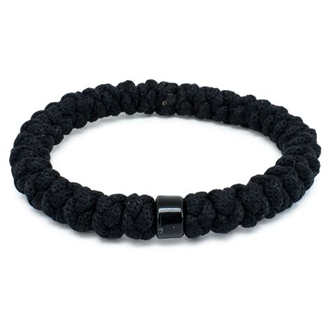 Black Prayer Rope Bracelet with Bead| 33Knots Online Store