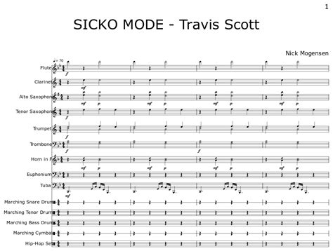 SICKO MODE - Travis Scott - Sheet music for Flute, Clarinet, Alto ...