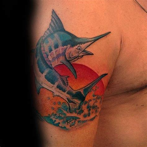 60 Marlin Tattoo Designs für Männer – Fisch-Tinten-Ideen - Mann Stil ...