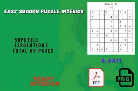 Sudoku Puzzles & Solutions Interior Graphic by Luham Digital Products · Creative Fabrica