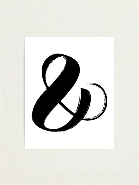 "Ampersand symbol black brush calligraphy" Photographic Print by blackcatprints | Redbubble