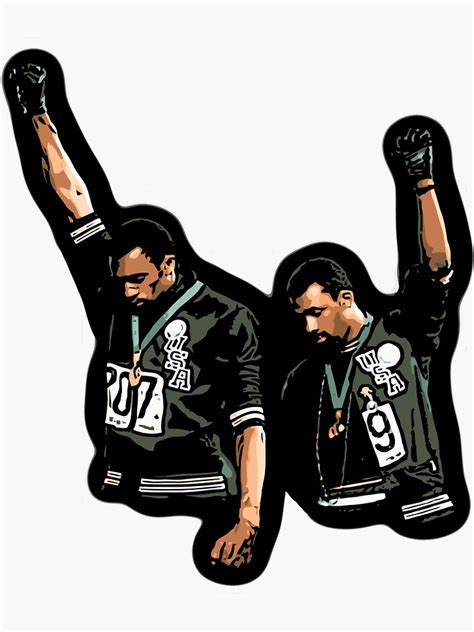 "1968 Olympics Black Power Salute Illustration" Sticker for Sale by ...