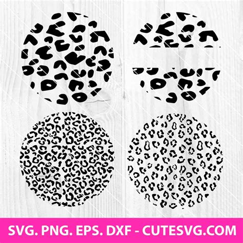 Cheetah Print SVG Leopard Frame Monogram SVG Cut File