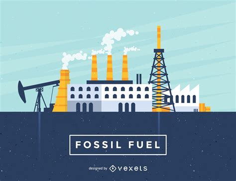 Fossil Fuel Industry Illustration Vector Download