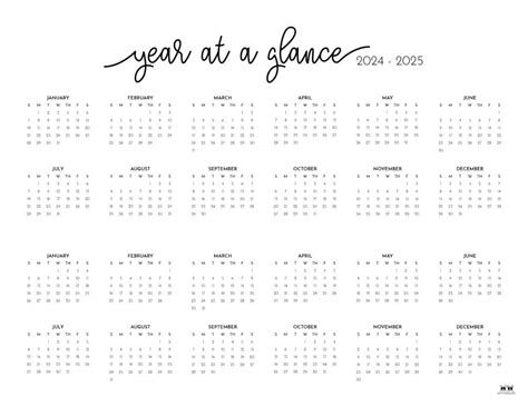 Year At A Glance Calendar 2024 2025 - Berna Cecilia