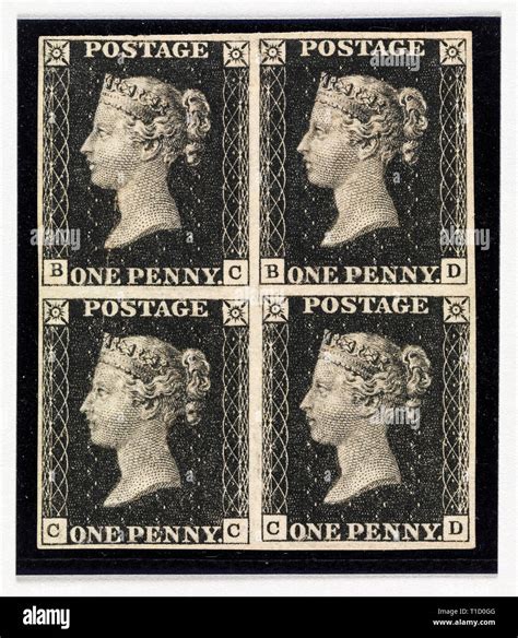 1840 penny black stamp hi-res stock photography and images - Alamy