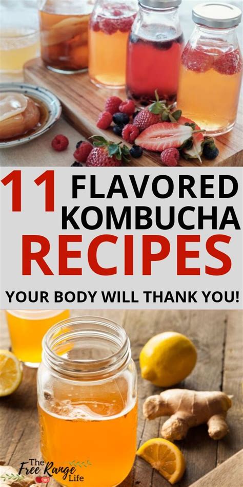 11 Flavored Kombucha Recipes Your Body will Thank You For! | Kombucha ...