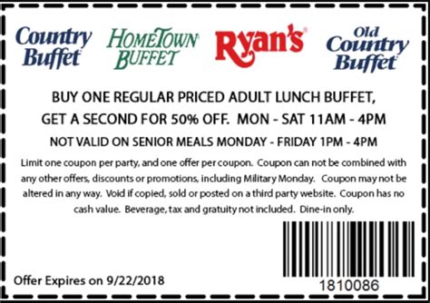 Old Country Buffet Coupons, Promo Codes & Deals Mar-2024