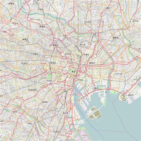 Editable City Map of Tokyo – Map Illustrators