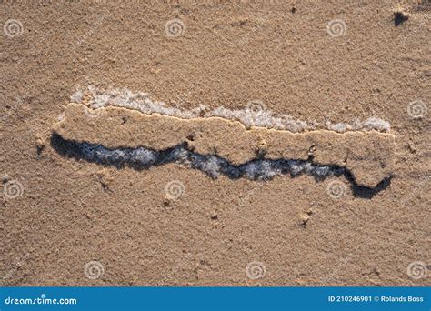 Beach Sand in Winter Close - Up Stock Image - Image of design, coast ...