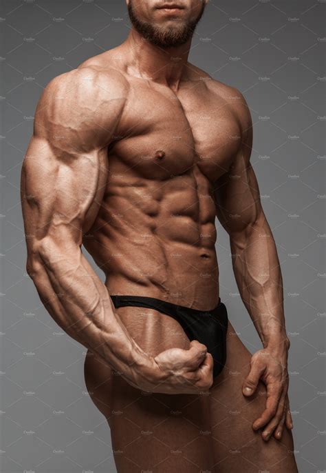 Bodybuilder man with perfect abs containing muscle, bodybuilder, and body | High-Quality Sports ...