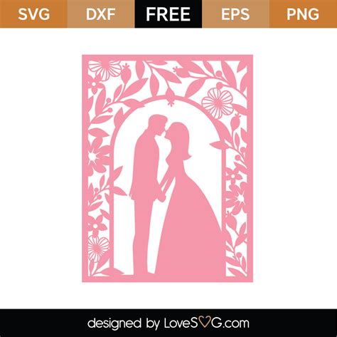 Wedding Card SVG Cut File - Lovesvg.com