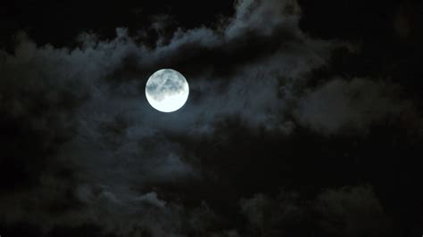 Full Moon Cloudy Night Time Lapse Stock Video Footage - Storyblocks