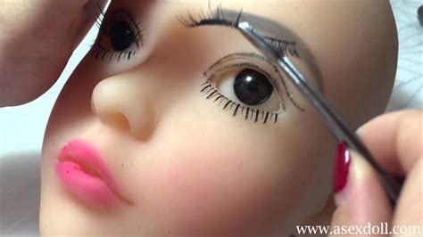 Makeup tutorial for doll - how to fix eyelashes - YouTube