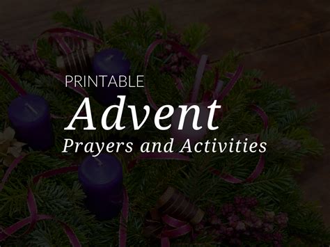 Advent Catholic Prayers & Advent Activities for Kids