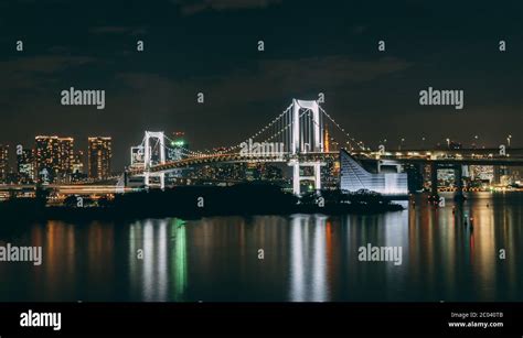 Rainbow Bridge by night (Tokyo, Japan Stock Photo - Alamy