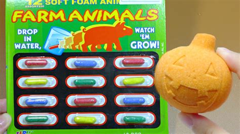 Capsule Farm Animals Sponge Bath Toys for Kids - YouTube