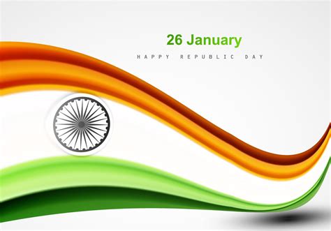 26 January Happy Republic Day With Indian Flag 106557 Vector Art at ...