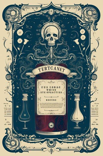 Premium AI Image | poster for a skull and bones tattoo