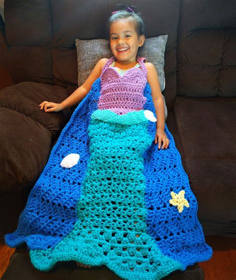 Mermaid Crochet Pattern Princess Dress Blanket Mermaid Tail | Etsy | Crochet mermaid tail ...