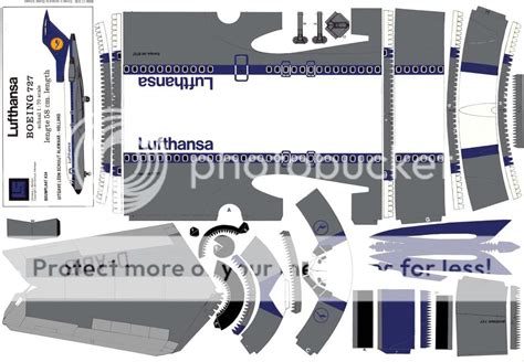 Boeing-727_Lufthansa Paper Model Photos by kav_1961 | Photobucket