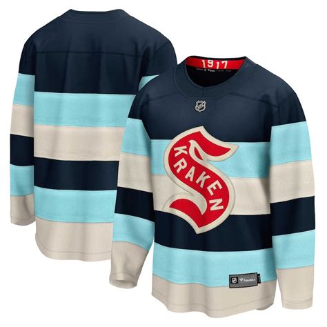 Seattle Kraken Blue 2024 NHL Winter Classic Breakaway Player Jersey