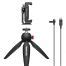 Sennheiser Clip-on Lavalier Microphone with Manfrotto PIXI Mini Tripod and Smartphone Clamp ...