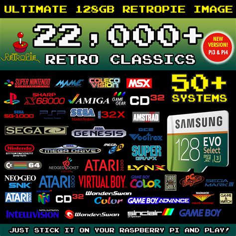 Digital Download - Ultimate 128GB Retropie microSD - 22,000+ Games 50 ...