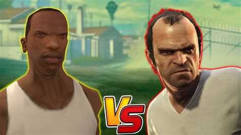CJ vs. TREVOR - Ultimate Face-Off | Side-by-Side Comparison (GTA 5 vs. GTA SAN ANDREAS) - YouTube